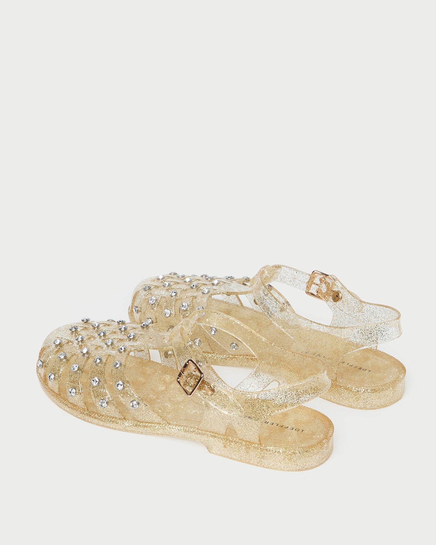 Rhys Champagne Glitter Jelly Sandal