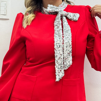Red sequin Dress
