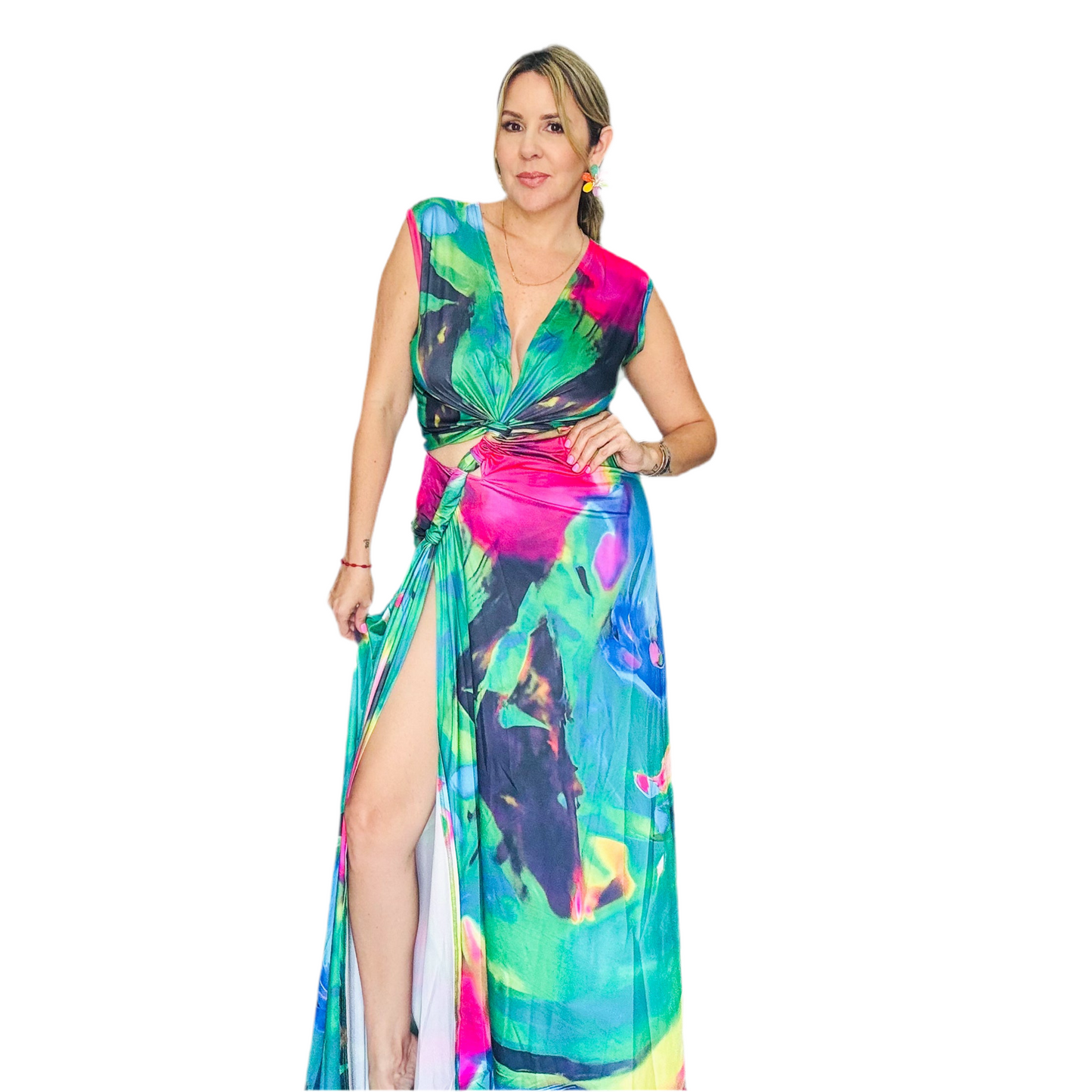 Twist cutout dress