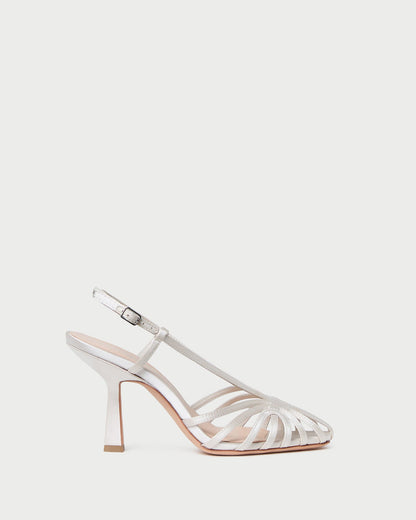 Alexandra Cream Slingback Heeled Sandal
