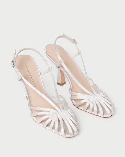 Alexandra Cream Slingback Heeled Sandal