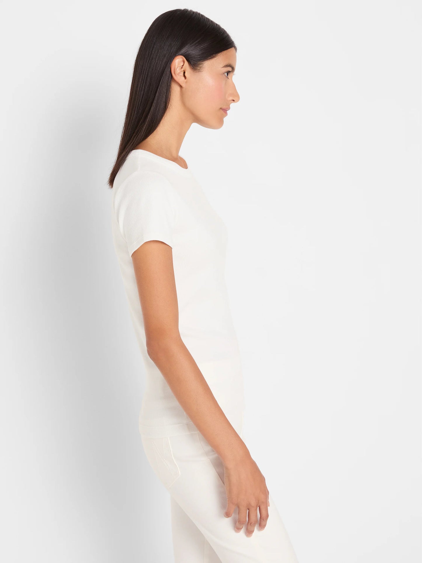 Perfect Knit Rib Short Sleeve Crew Tee