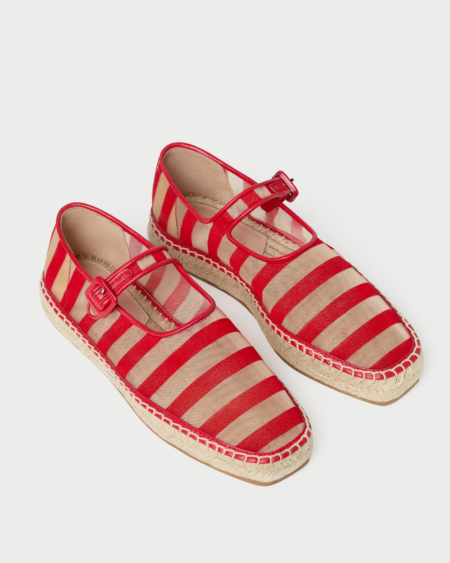 Clover Red/Caramel Mesh Espadrille