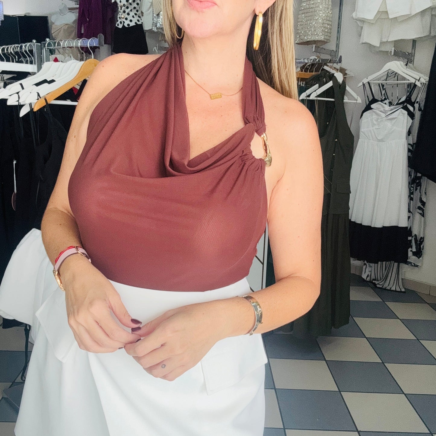 Mesh Halter Top