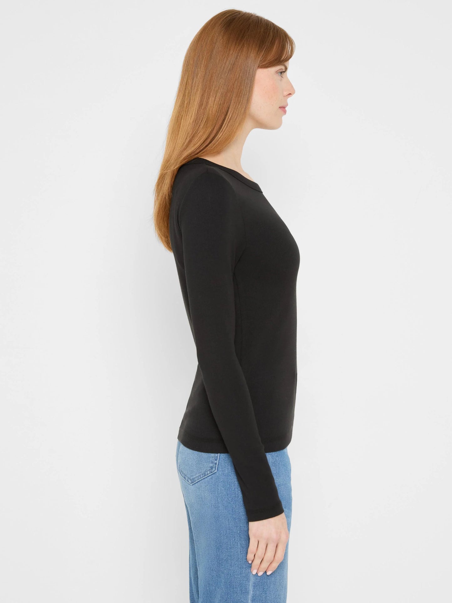 Perfect Knit Rib Long Sleeve Crew Tee