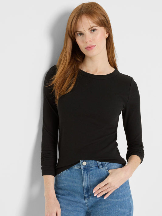 Perfect Knit Rib Long Sleeve Crew Tee