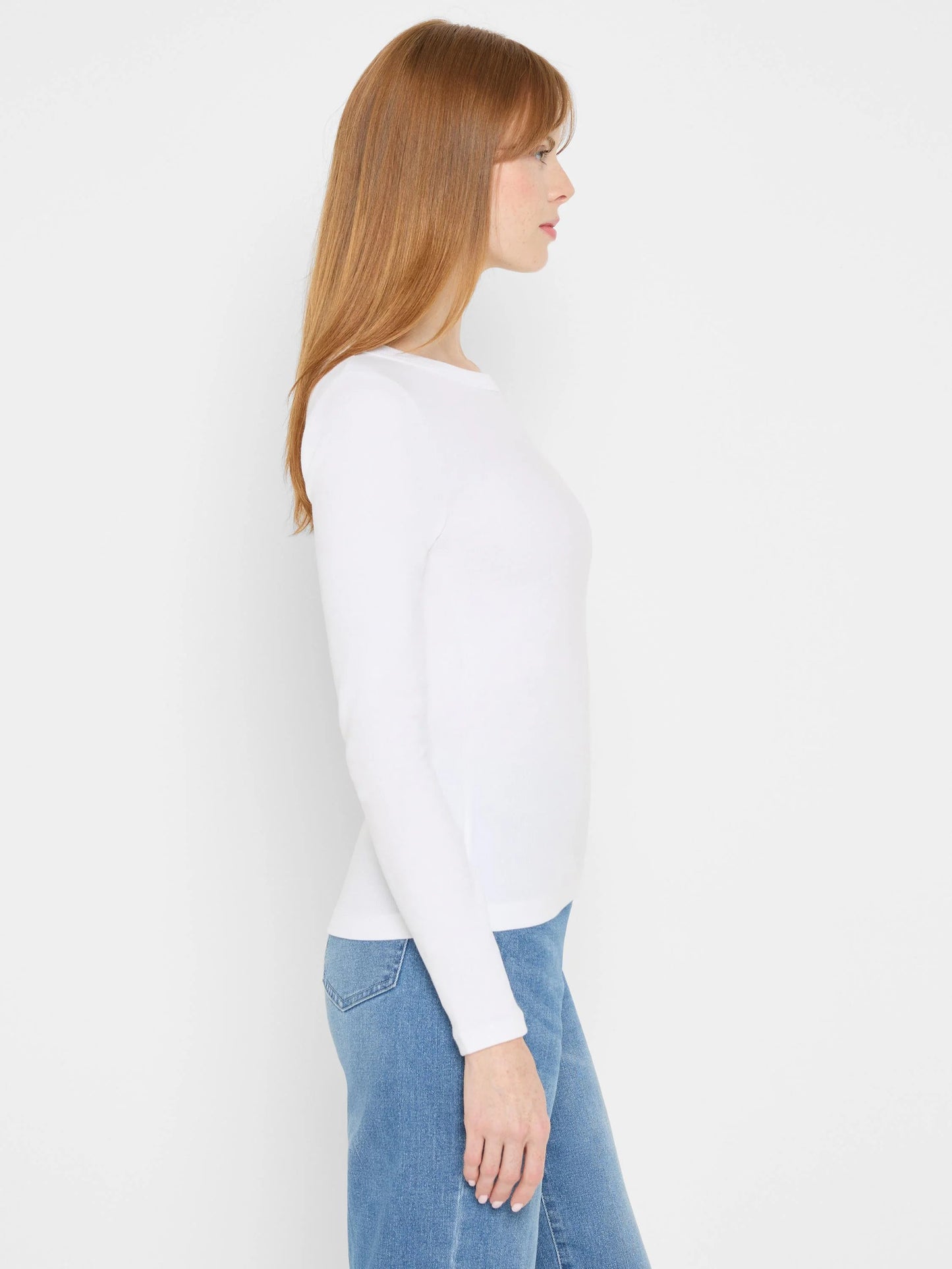 Perfect Knit Rib Long Sleeve Crew Tee