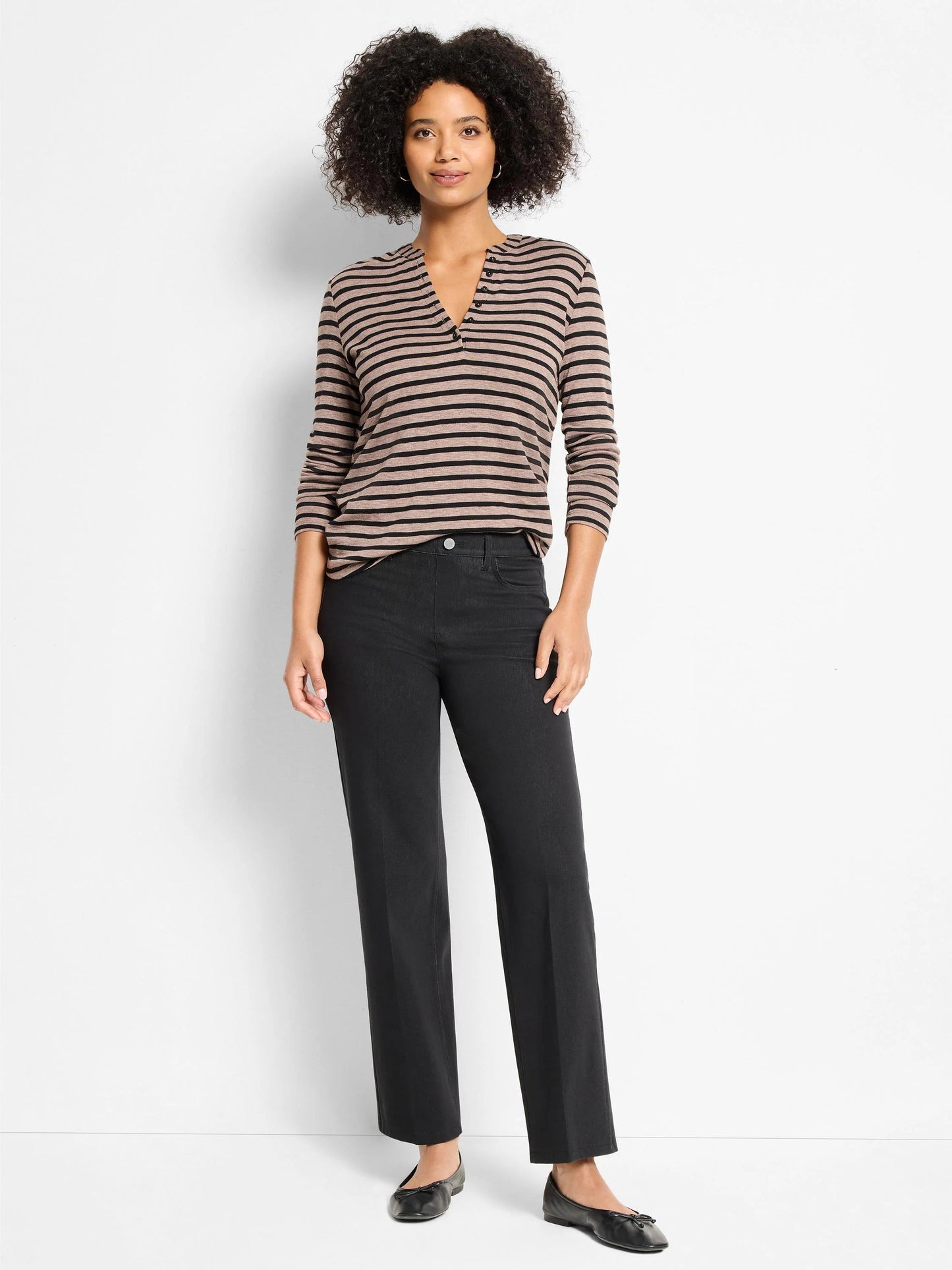 Recess Straight Knit Ankle Pull On Jeans
