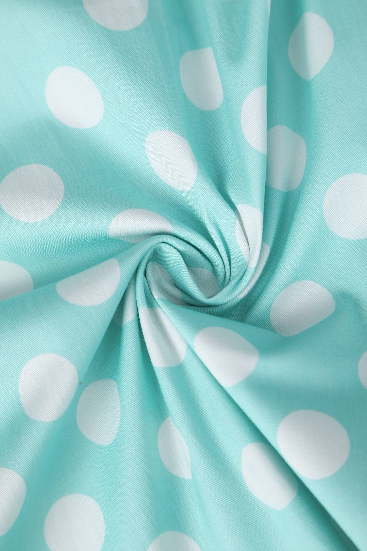 Amanda Polka Dot Flared Dress In Mint Green