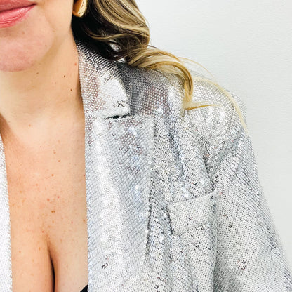 Sequin Crop blazer