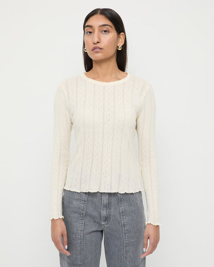 Lolo Pointelle Long-Sleeve Tee