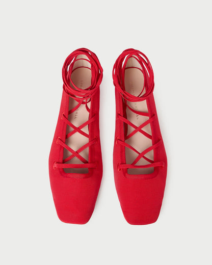 Louisa Lace-Up Ballet Flat