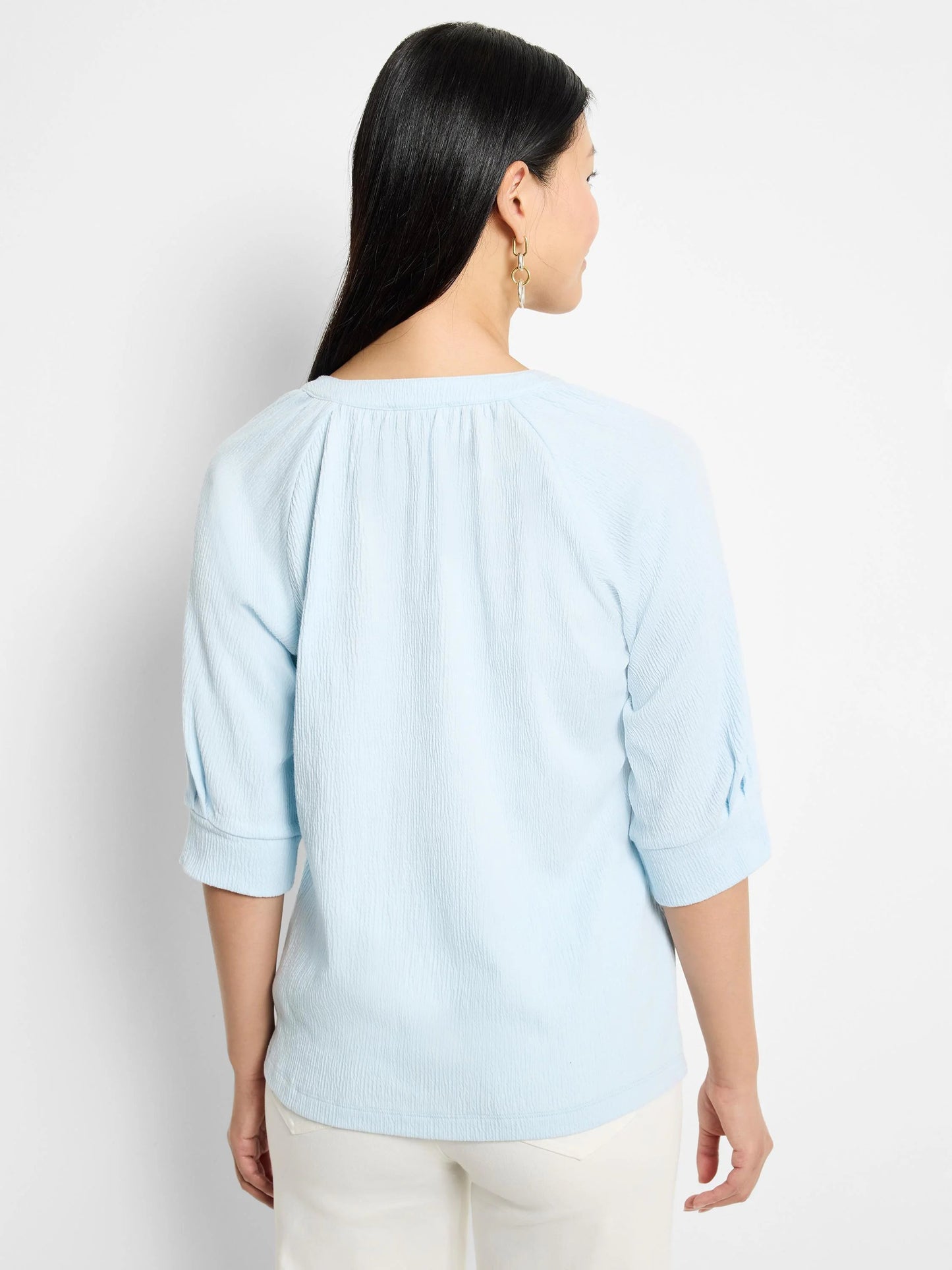 Crinkle Knit Café Top