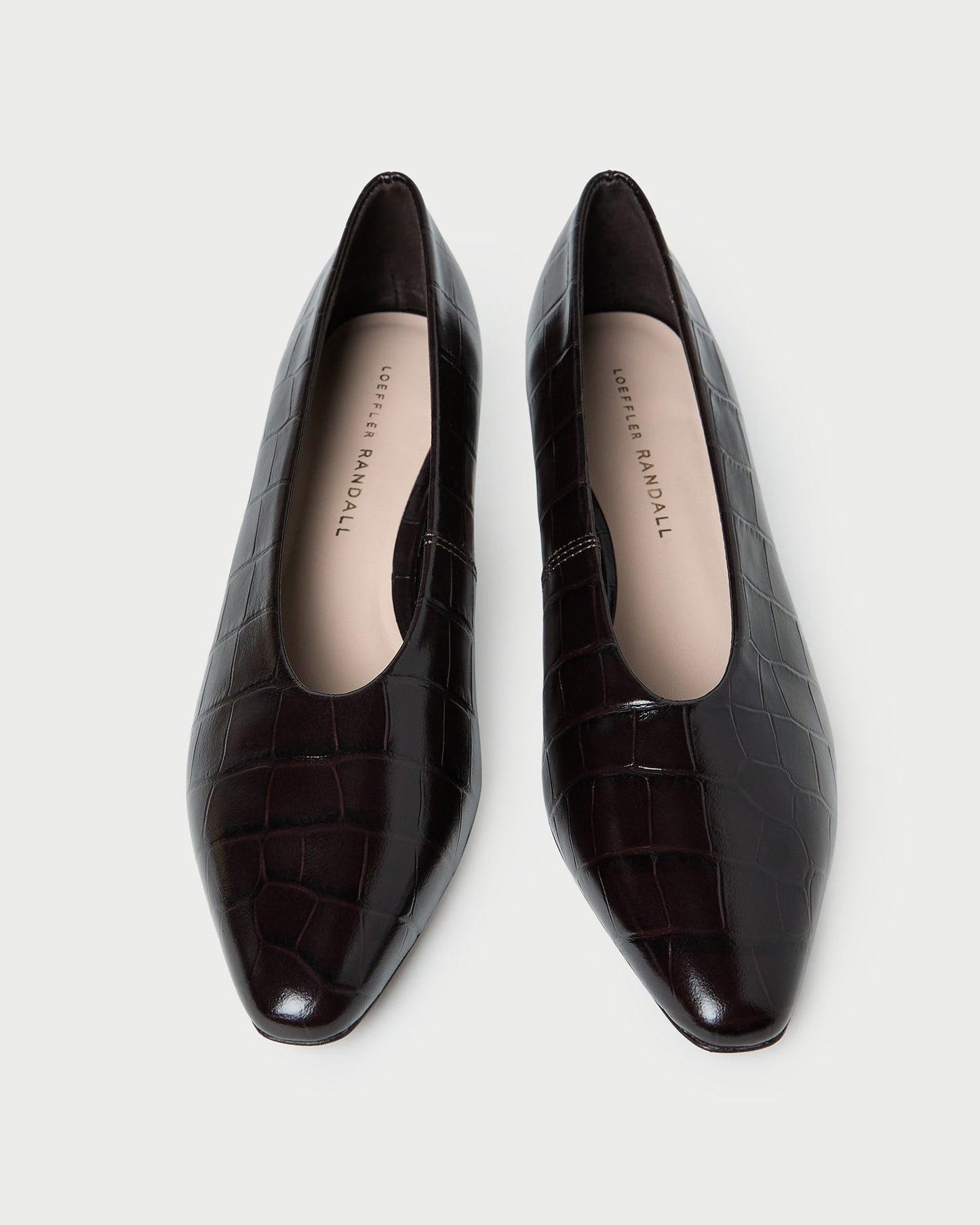 Neive Crocodile Leather Low Pump