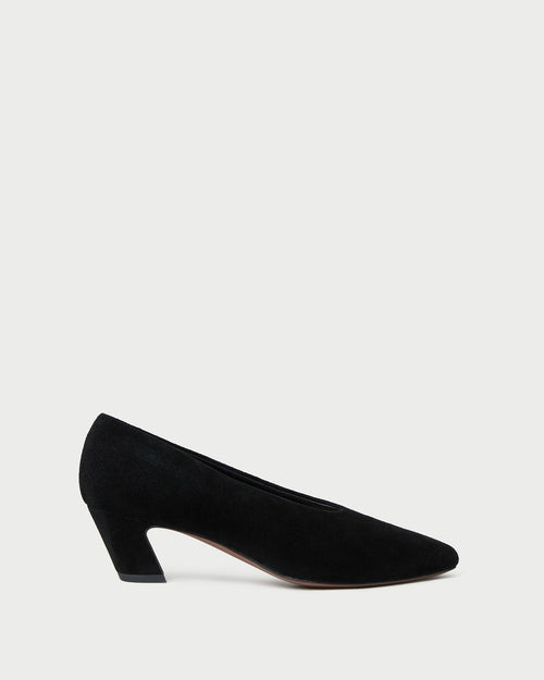 Neive Black Suede Low Pump