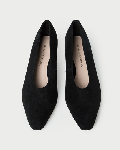 Neive Black Suede Low Pump