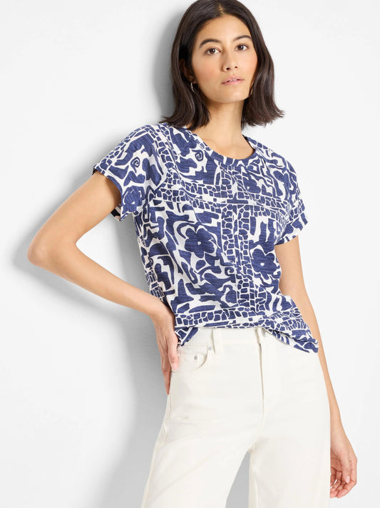 NZT Floret Blues Crew Neck Tee