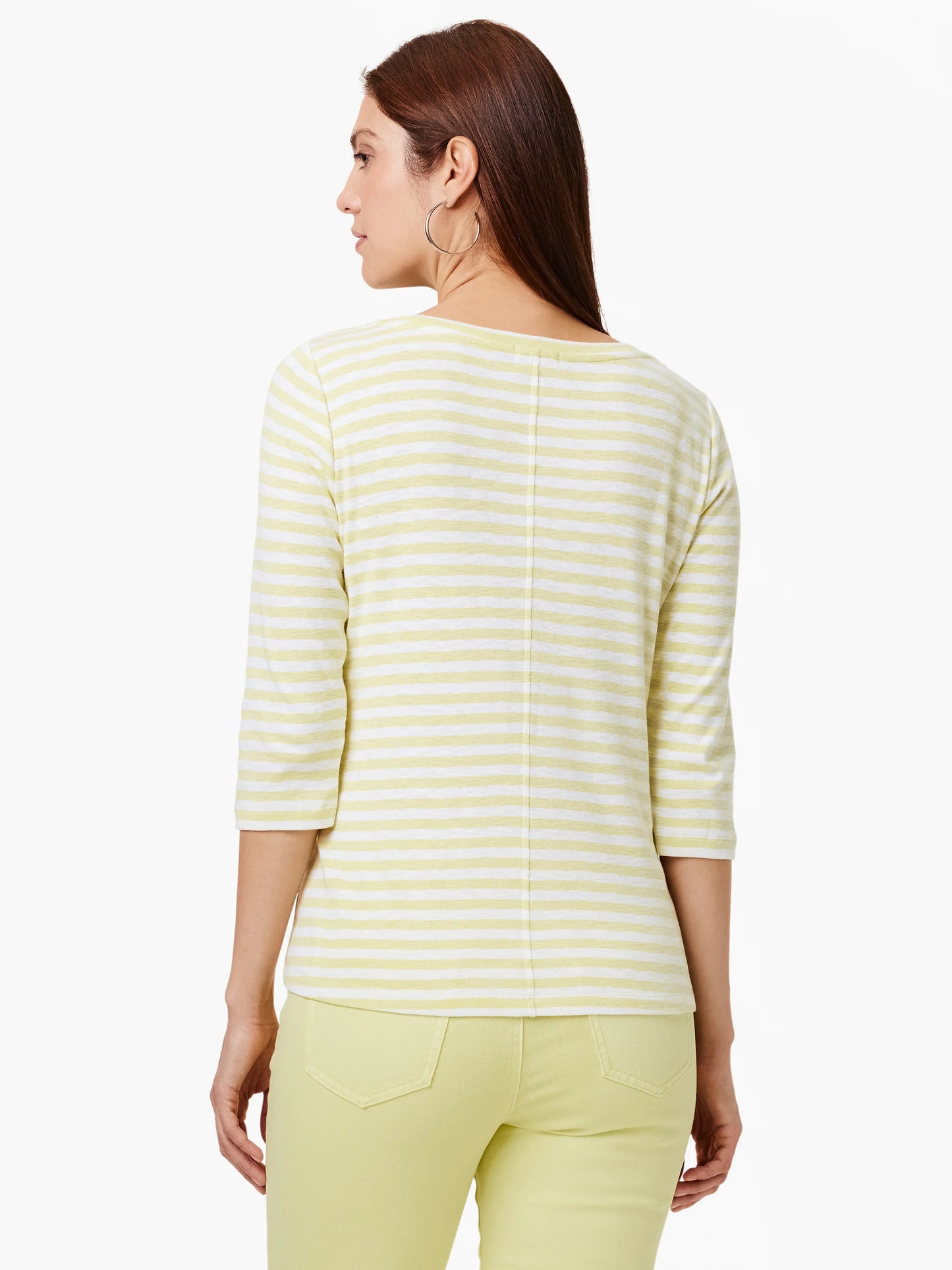 NZT 3/4 Sleeve Stripe Boat Tee