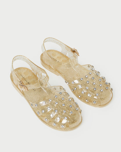 Rhys Champagne Glitter Jelly Sandal