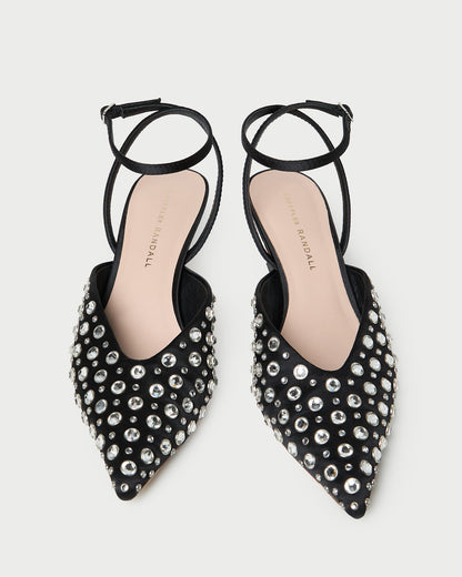 Rio Black/Crystal Kitten Heel
