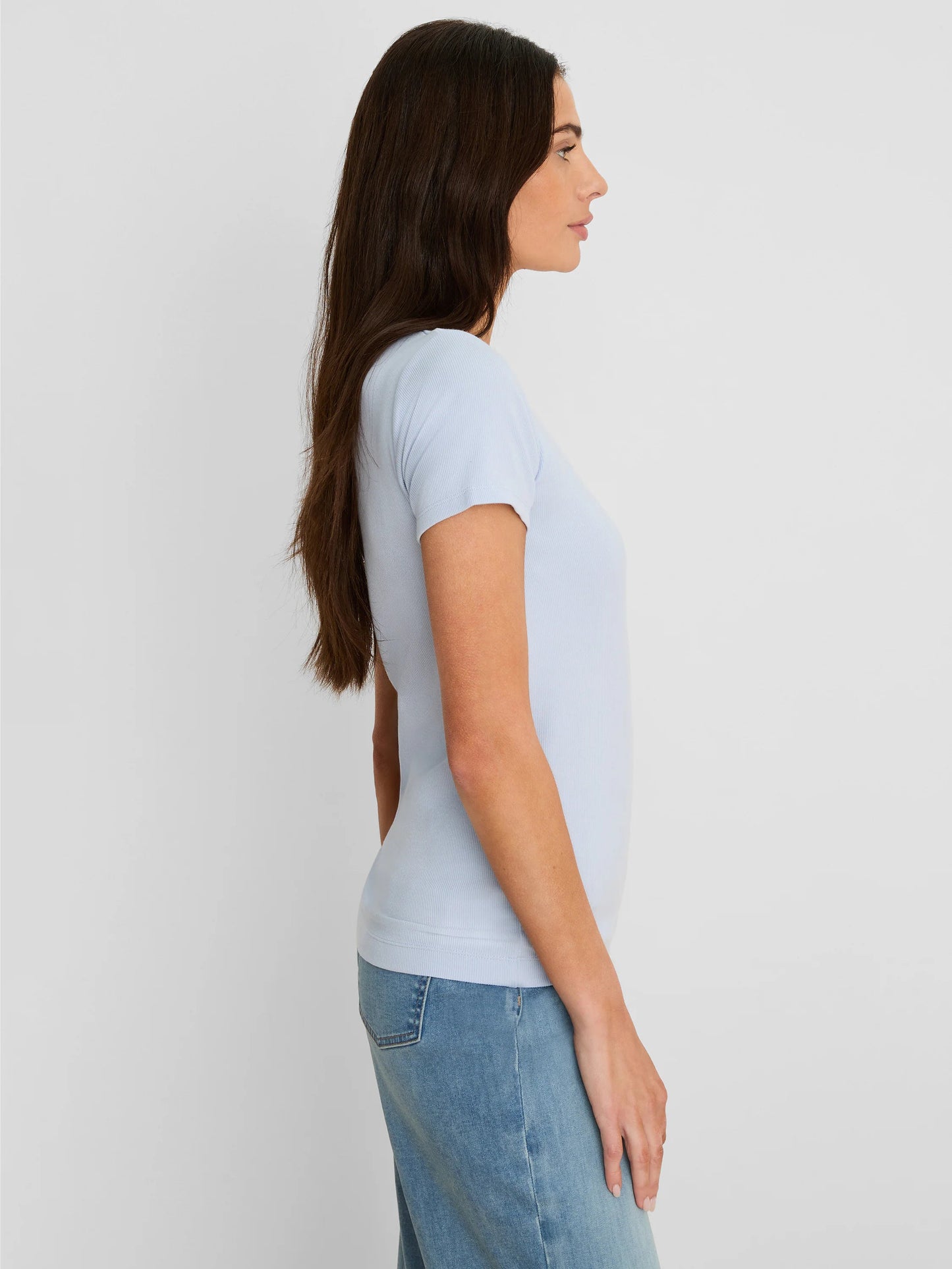 Perfect Knit Rib Short Sleeve Crew Tee