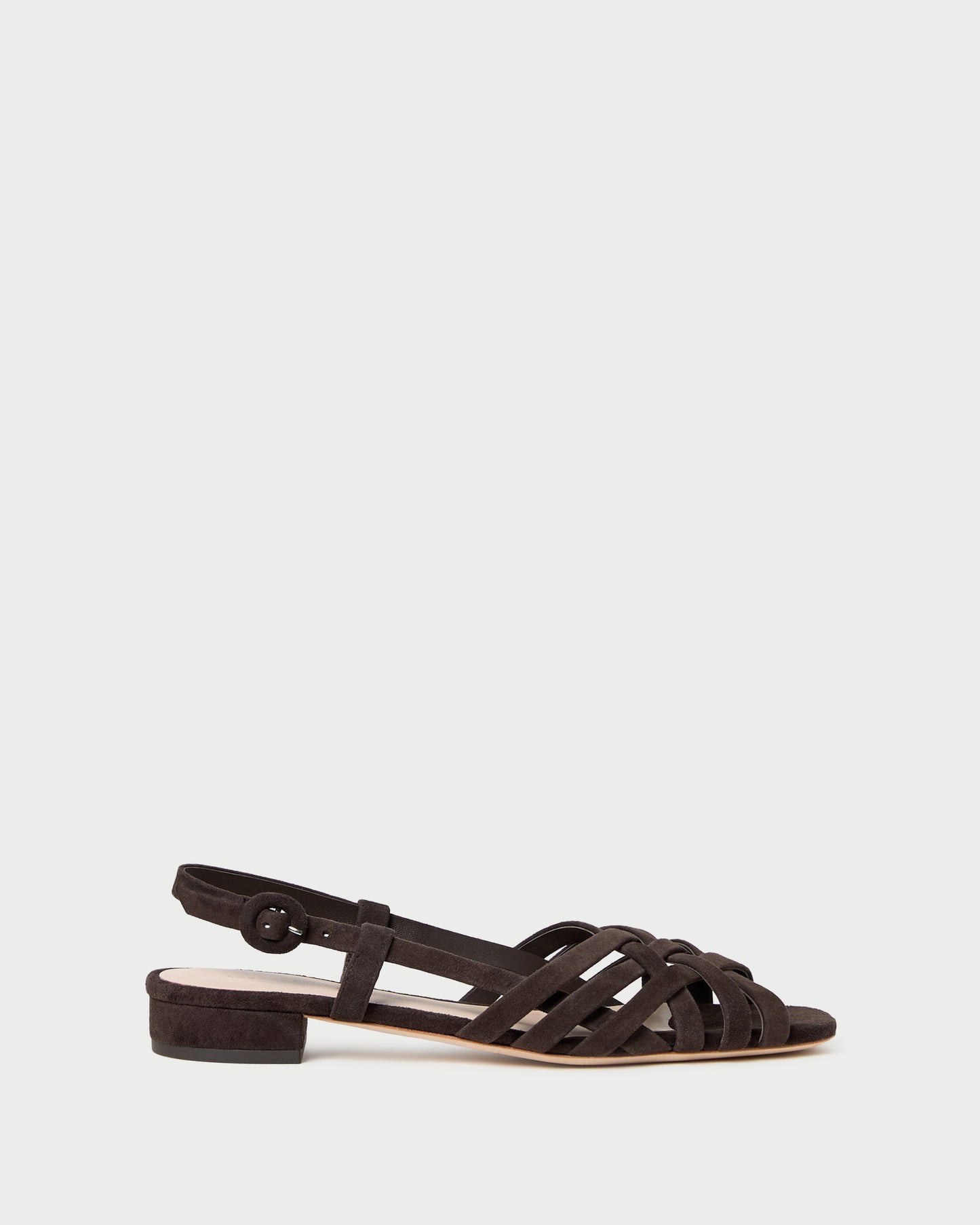 Shelly Brown Suede Flat Sandal