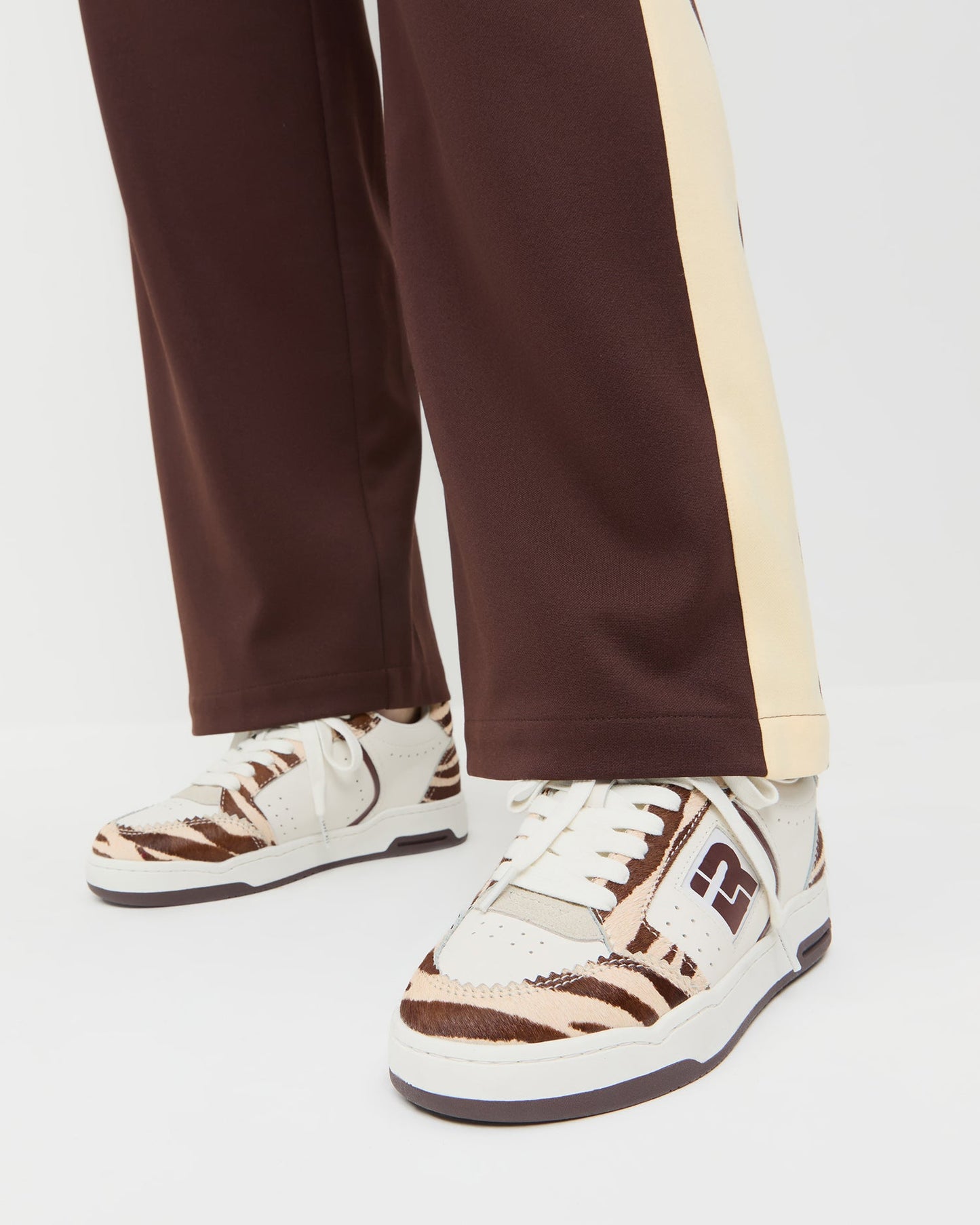 Topspin Cream/Zebra Court Sneaker