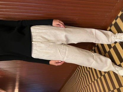 Matilde W linen pants - beige