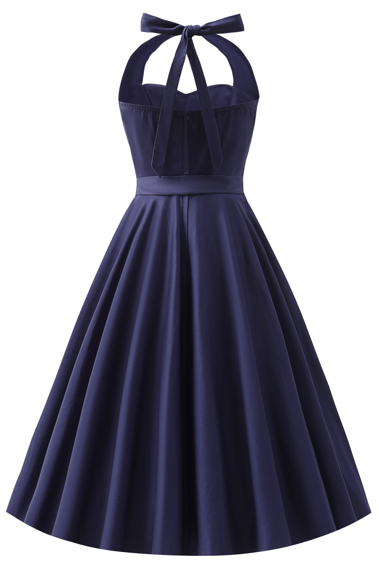 Daisy Navy Halter Dress