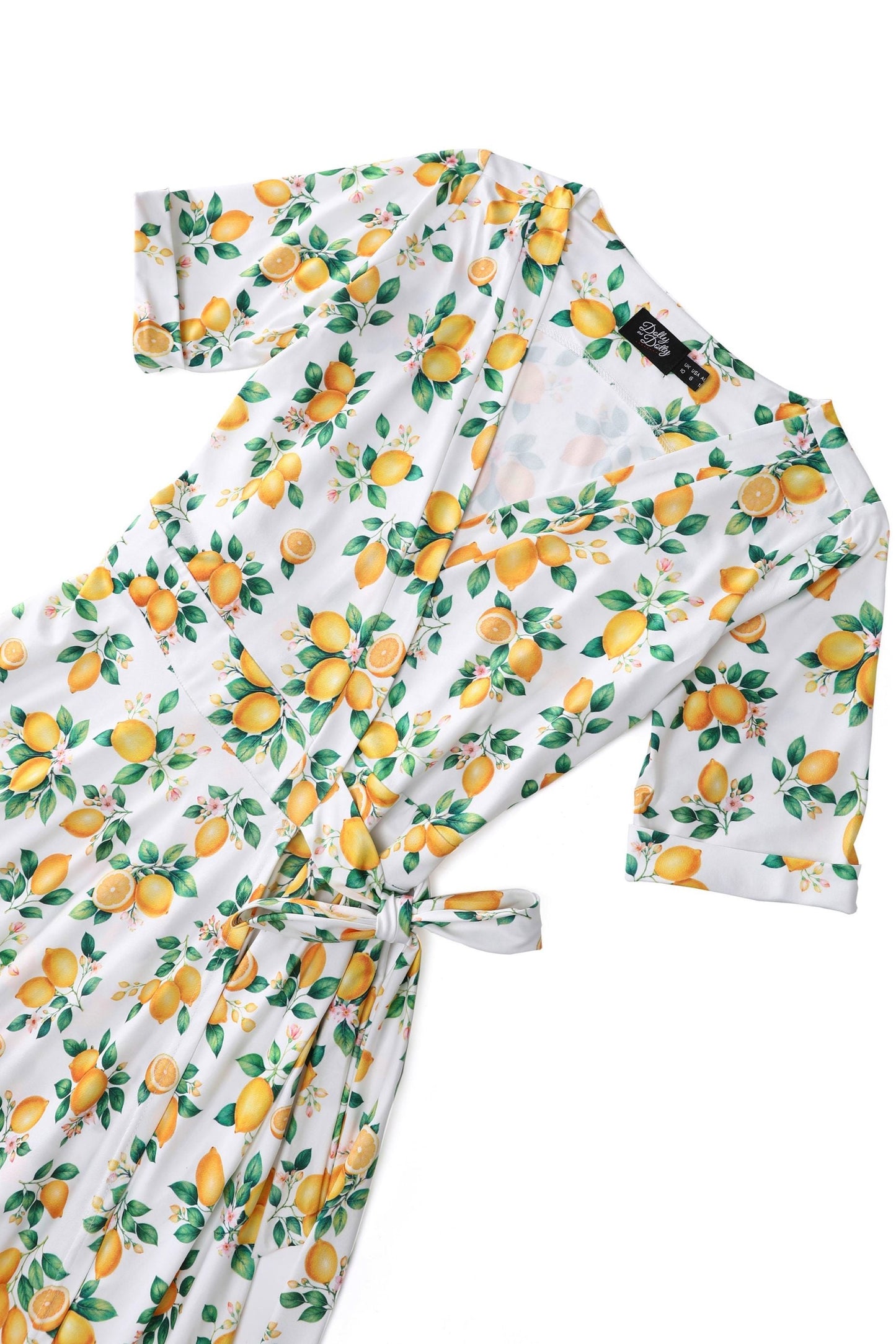 Matilda White Lemon Wrap Dress in White