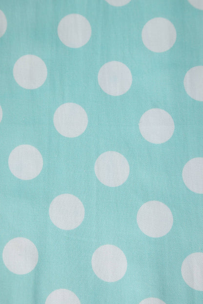 Amanda Polka Dot Flared Dress In Mint Green