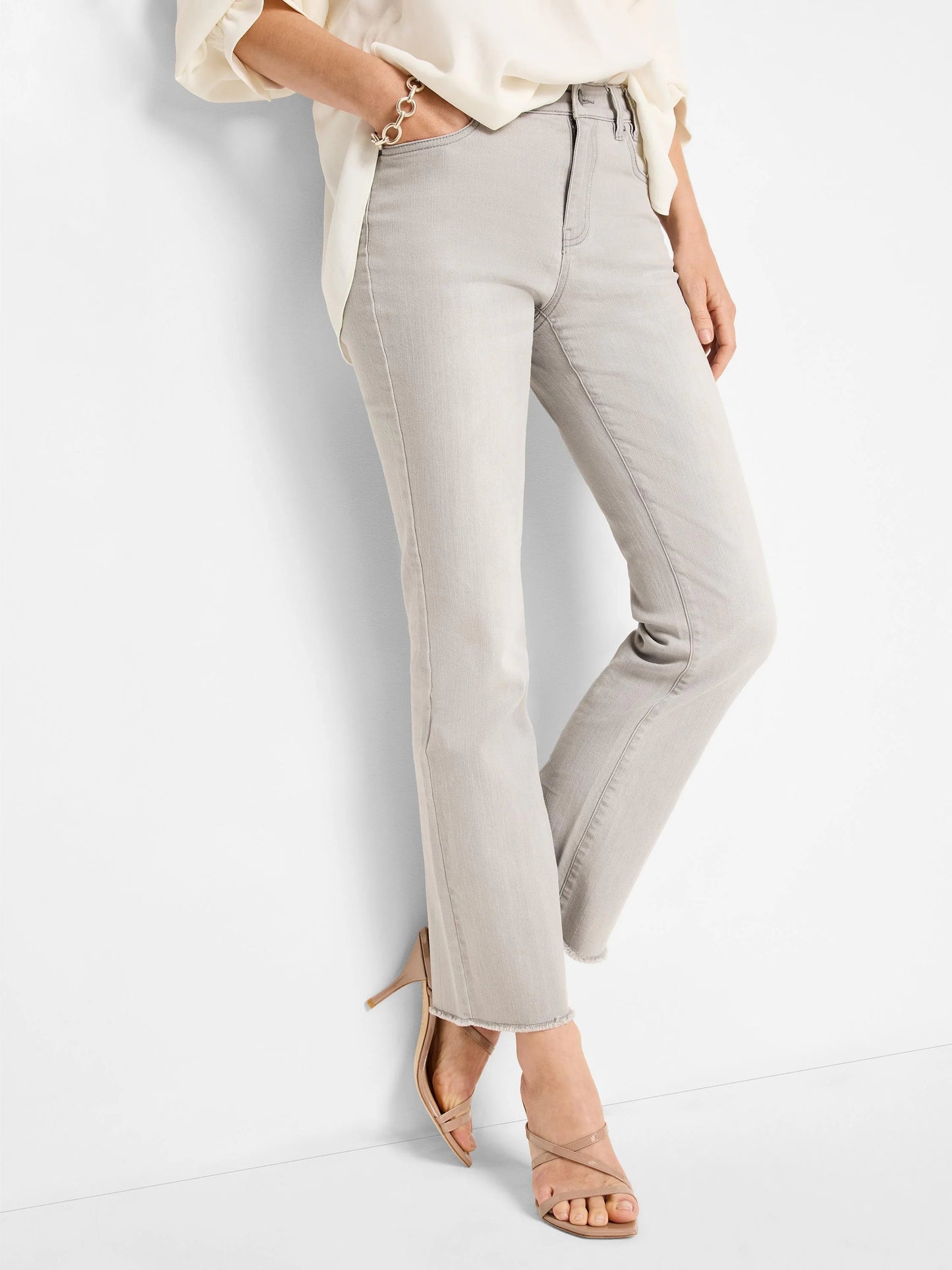Mid Rise Demi Boot Jeans