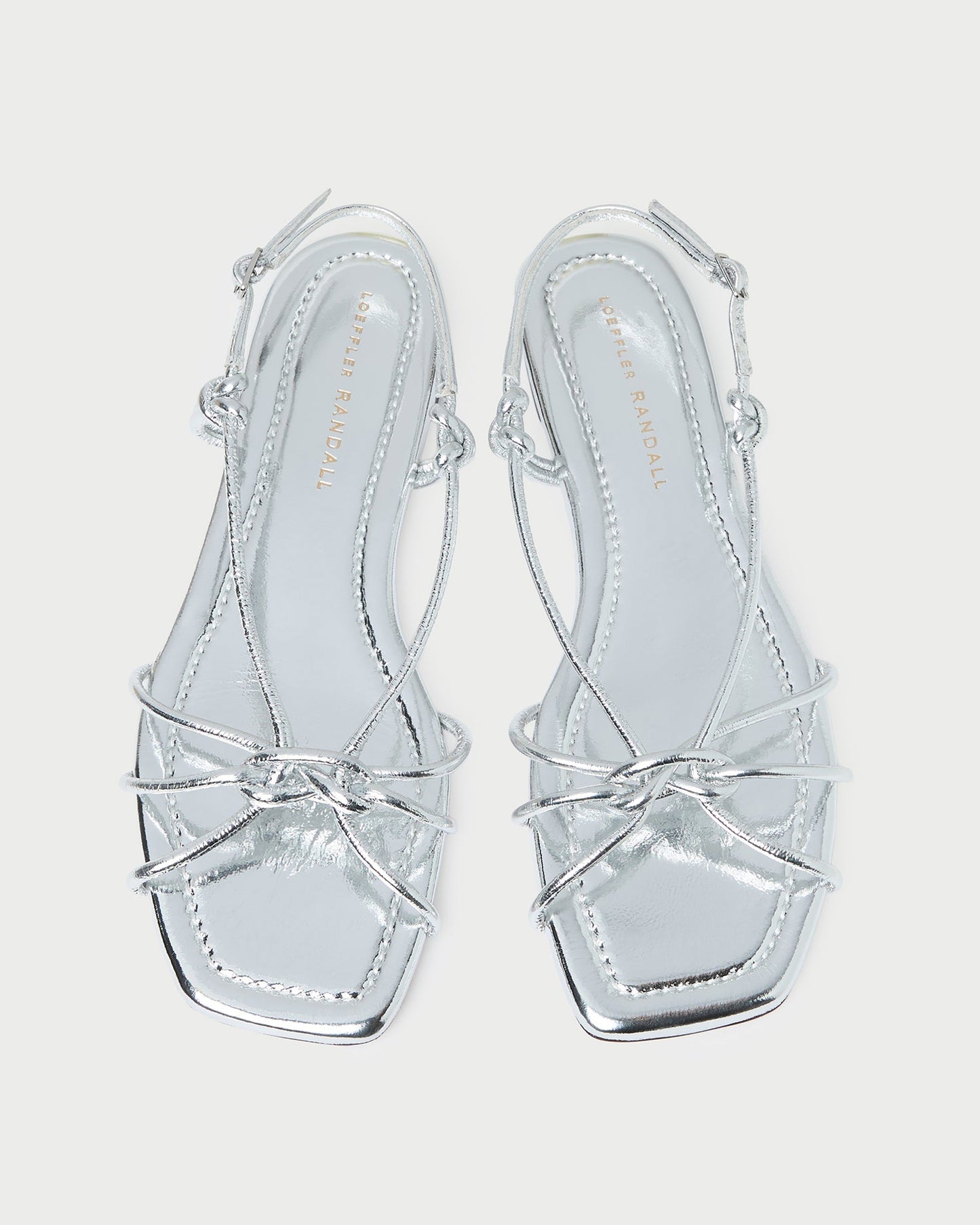 Karly Silver Leather Strappy Sandal