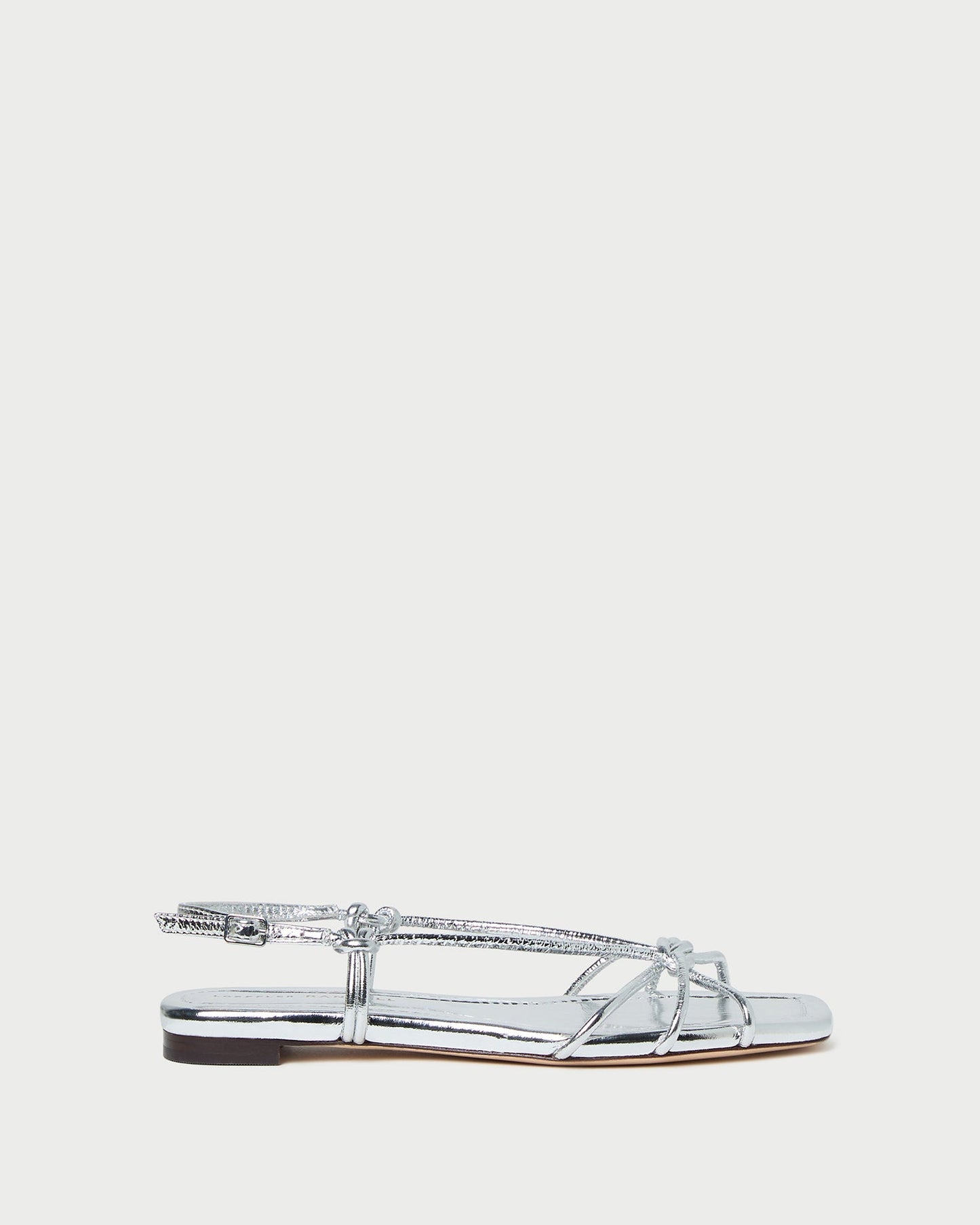 Karly Silver Leather Strappy Sandal