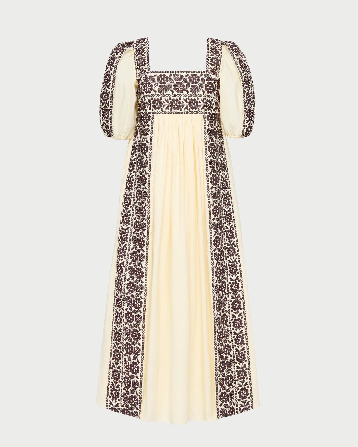 Lotus Embroidered Dress