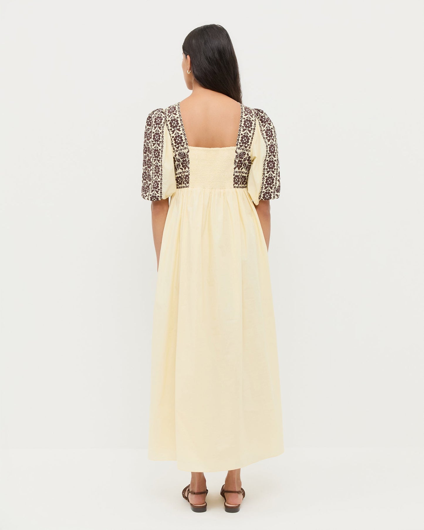Lotus Embroidered Dress