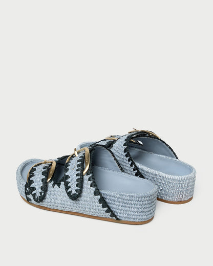 Nico Blue Two-Band Sandal
