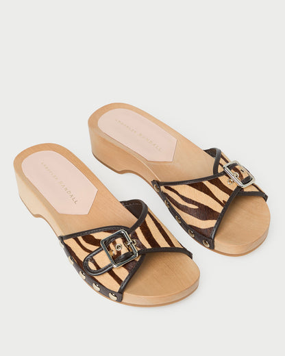 Paulie Zebra Studded Sandal