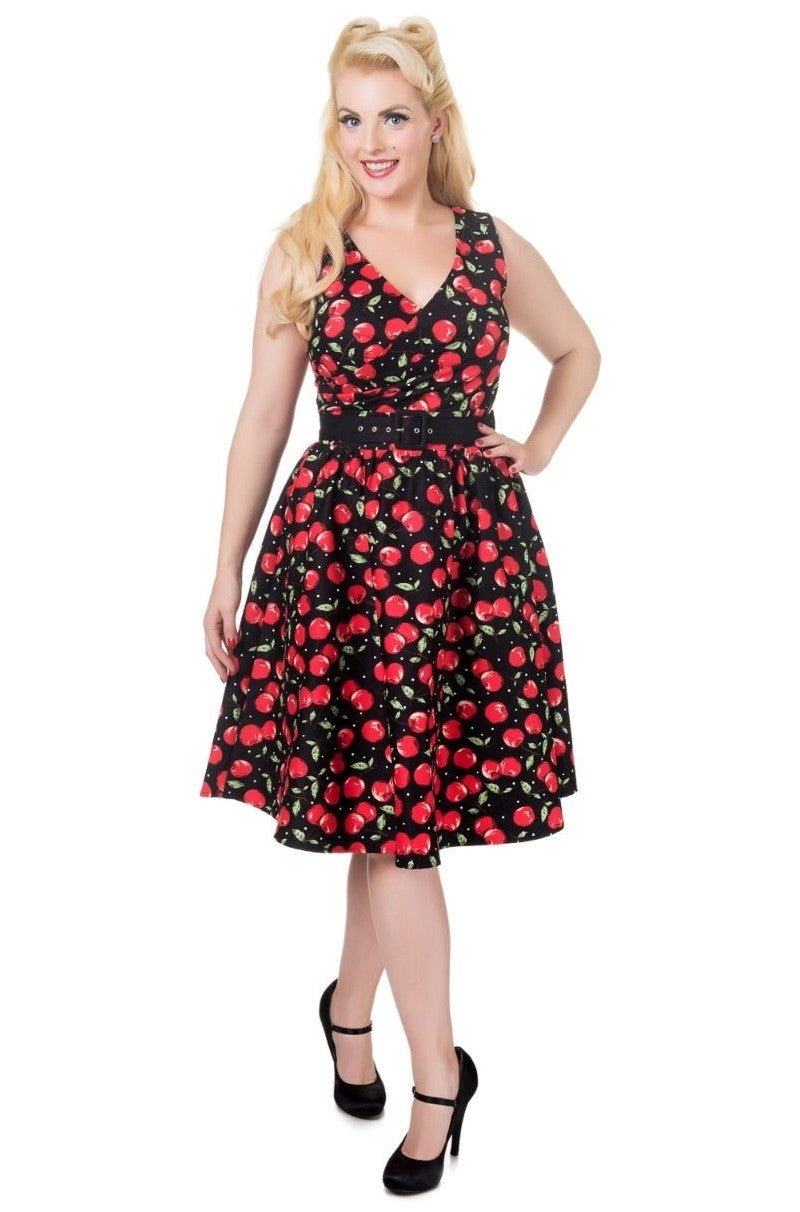 May Crossover Bust Cherry Swing Dress